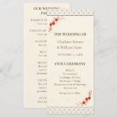 Programme Japanese Sakura Shippo Wedding Program (Devant / Derrière)