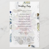 Programme japonais de mariage à l'aquarelle floral (Dos)