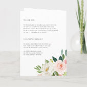Programme Jardin de fleurs aquarelles Mariage de printemps (Dos)