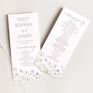 Programme Jardin de fleurs sauvages Fleurs sauvages Mariage