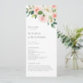 Programme Jardin Fleurs Jolie Aquarelle Mariage Printemps (Debout devant)