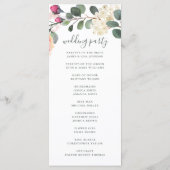Programme Jardin floral aquarelle. Mariage de verdure feuill (Dos)