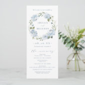 Programme Jardin romantique mariage floral bleu poussiéreux (Debout devant)