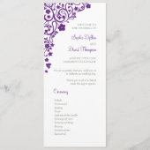 Programme Jardin secret violet Mariage Lovebirds Floral (Devant)