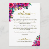 Programme Jardin Tropical Fleurs Mariage Bienvenue & Itinéra (Devant)