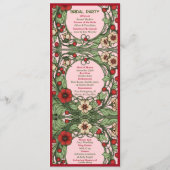 Programme Jardin vintage Art nouveau Mariage (Dos)