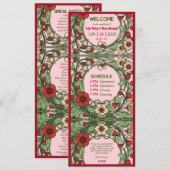 Programme Jardin vintage Art nouveau Mariage (Devant / Derrière)