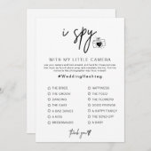 Programme J'espionne mariage Jeu pour la Réception Photo Hun (Devant / Derrière)