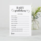 Programme Jeu Baby shower de prédictions pour bébés (Debout devant)