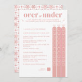 Programme Jeu de Fête des mariées - Plus ou moins (Devant / Derrière)