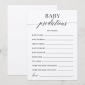 Programme Jeu de Prédictions pour Bébé à la Baby Shower (Devant / Derrière)