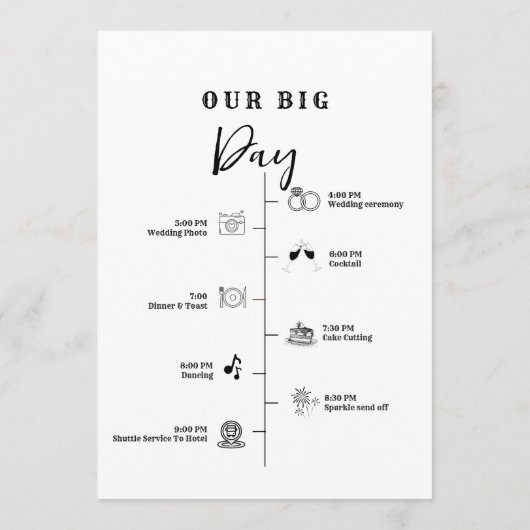 Programme Jour de mariage gothique d'Halloween Événements Ca (Dos)