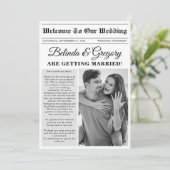 Programme Journal de mariage itinéraire photo noir et blanc (Debout devant)