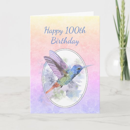 Programme Joyeux anniversaire 100e oiseau de colibri (Devant)