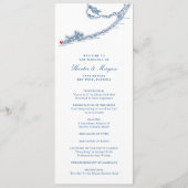 Programme Key West FL Map Élégant Mariage bleu marine (Devant)