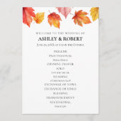 Programme La chute de l'automne laisse la cérémonie Mariage (Devant)