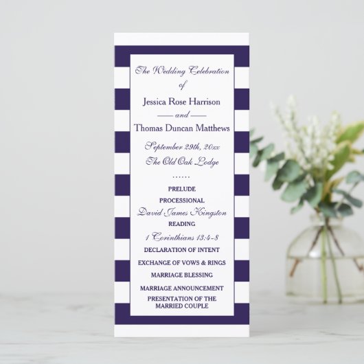 Programme La collection de Mariages à rayures de la marine m (Debout devant)