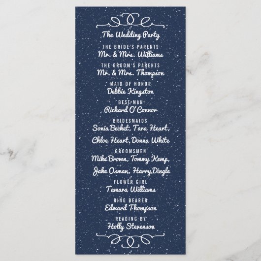 Programme La collection de Mariages de nuit étoilée - Progra (Dos)