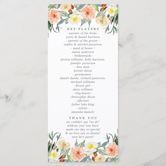 Programme La collection de Mariages Spring Blossoms (Dos)