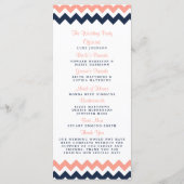 Programme La collection Mariage moderne Chevron - Rose & Nav (Dos)