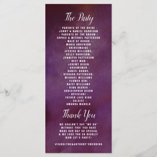 Programme La Collection Mariage Romance In Bloom (Dos)