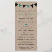 Programme La collection moderne de Mariages Bunting Turquois (Devant)
