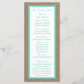 Programme La collection Tropical Palm Tree Beach Wedding (Dos)