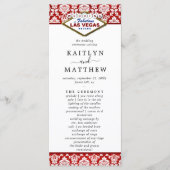Programme La Parties scintillant Damask Las Vegas Mariage Co (Devant)