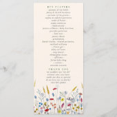 Programme La Suite de Mariage de Prairie de Fleurs Sauvages  (Dos)