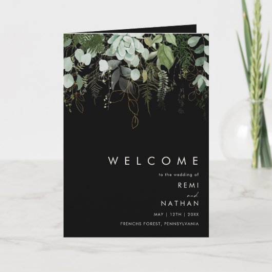 Programme La verdure et la feuille d'or | Mariage noir plié (Devant)