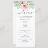 Programme L'aquarelle succulent mariage. Cactus à fleurs ros (Devant / Derrière)