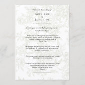 Programme Large Green Floral Wedding Program (Devant)