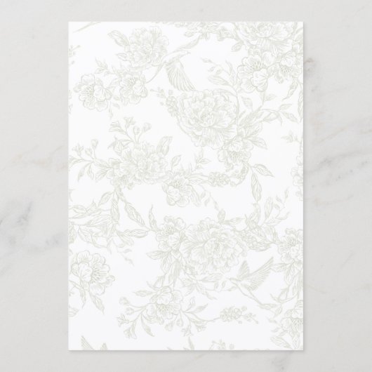 Programme Large Green Floral Wedding Program (Dos)