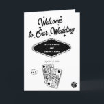 Programme Las Vegas Casino Mariage Commande de service<br><div class="desc">Un design mariage à thème unique dessiné à la main par Las Vegas Casino. Destination moderne Las Vegas, Nevada thème mariage avec cartes à jouer, casino de jeux d'argent illustrations à thème. Un Las Vegas noir et blanc mariage commande de service carte de programme design idéal pour les mariages de...</div>