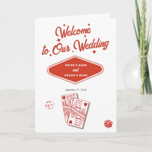 Programme Las Vegas Casino Mariage Commande de service (Devant)