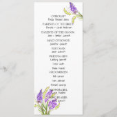 Programme Lavande d'aquarelle et fleurs vertes (Dos)