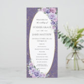 Programme Lavande violette Lilac Ligne Art Mariage Floral (Debout devant)