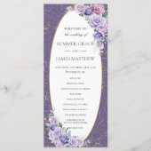 Programme Lavande violette Lilac Ligne Art Mariage Floral (Devant)