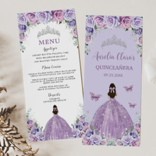 Programme Lavande violette Lilac Rose Floral Quinceañera Men