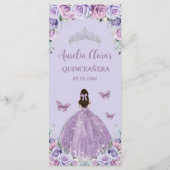 Programme Lavande violette Lilac Rose Floral Quinceañera Men (Dos)