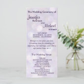 Programme Lavender et Purple Bokeh Wedding Program (Debout devant)