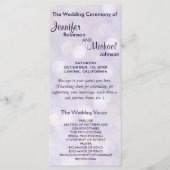 Programme Lavender et Purple Bokeh Wedding Program (Devant)