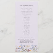 Programme Lavender Spring Wildflower Meadow Garden Wedding  (Dos)