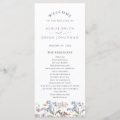 Programme Lavender Spring Wildflower Meadow Garden Wedding  (Devant)