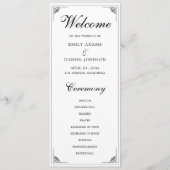 Programme Le Mariage noir et blanc élégant (Devant)