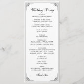 Programme Le Mariage noir et blanc élégant (Dos)