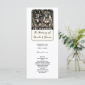 Programme LE MARIAGE Tarot Squelettes Mariée et Mari Program (Debout devant)