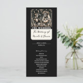 Programme LE MARIAGE Tarot Squelettes Mariée et Mari Program (Debout devant)