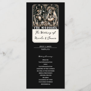 Programme LE MARIAGE Tarot Squelettes Mariée et Mari Program