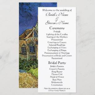 Programme L'église d'Auvers de Vincent van Gogh Mariage